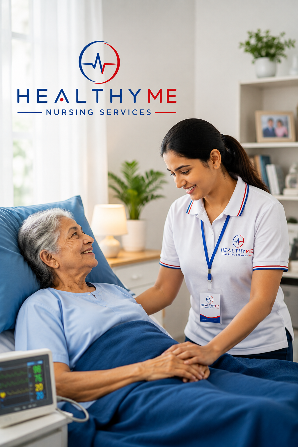 caregiver helping senior patient